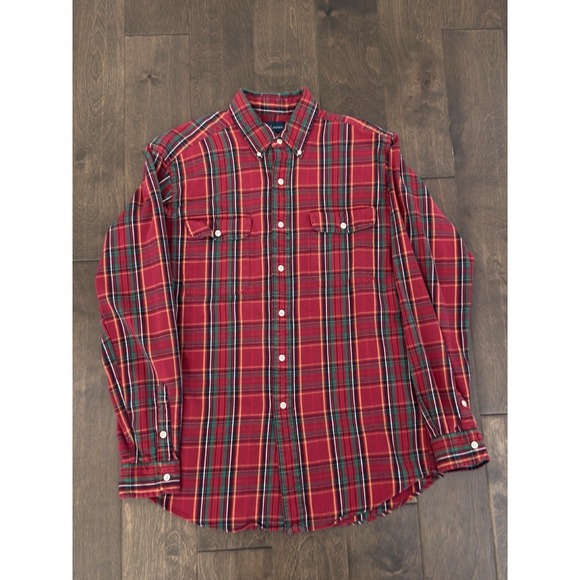 Polo Ralph Lauren Other - Vintage Ralph Lauren Button Down RL Workshirt Red Plaid Long Sleeve Shirt Size M